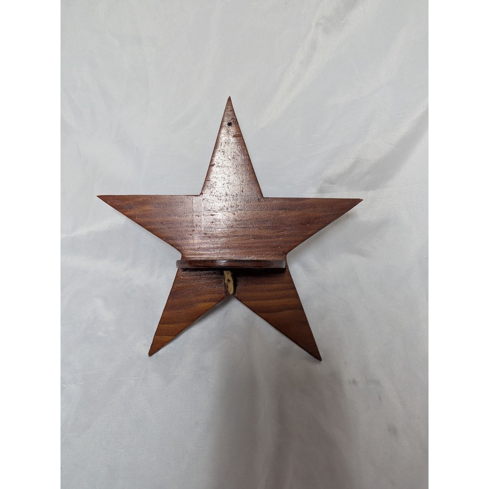 9" Wooden Star Miniature Display Shelf For Trinkets Bud Vase Rustic Cottagecore